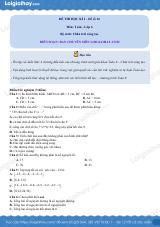 Đề thi học kì 1 Toán 6 - Đề số 14 - Chân trời sáng tạo